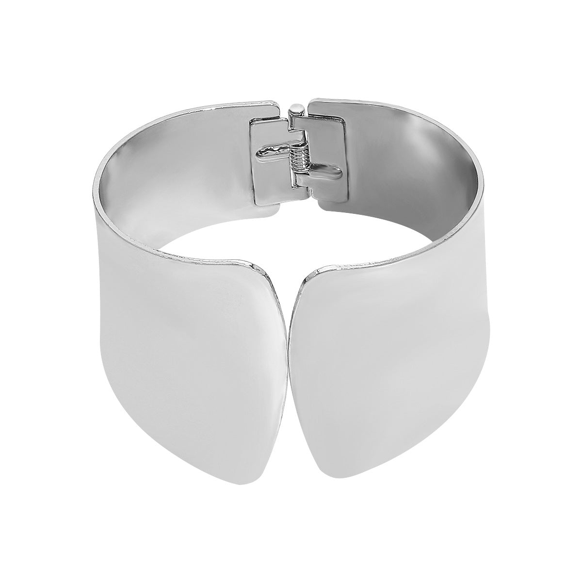 Simple Style Unisex Wide Band Metal Open Cuff Bracelet