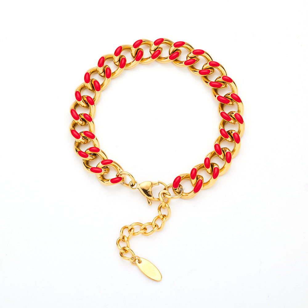New Color Hemp Rope Hand-woven Bracelet with Titanium Steel Charm