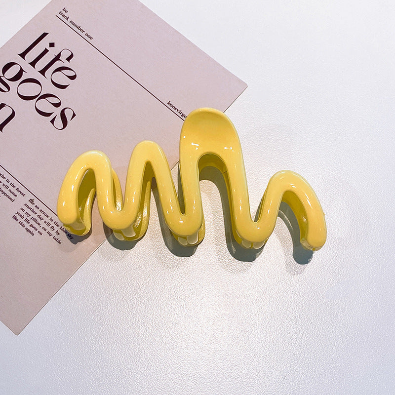 Geometric C-Shaped Earrings Set & Minimalist Hair Claw Clips Collection