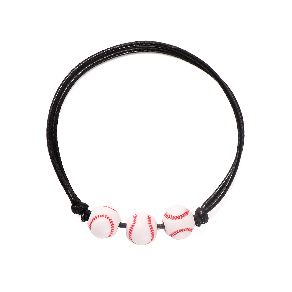 Geometric Resin Sports Beaded Bracelet Set for Unisex
