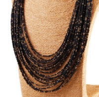 European Retro Gemstone Bohemian Water Drop Multi-layer Bead Necklace