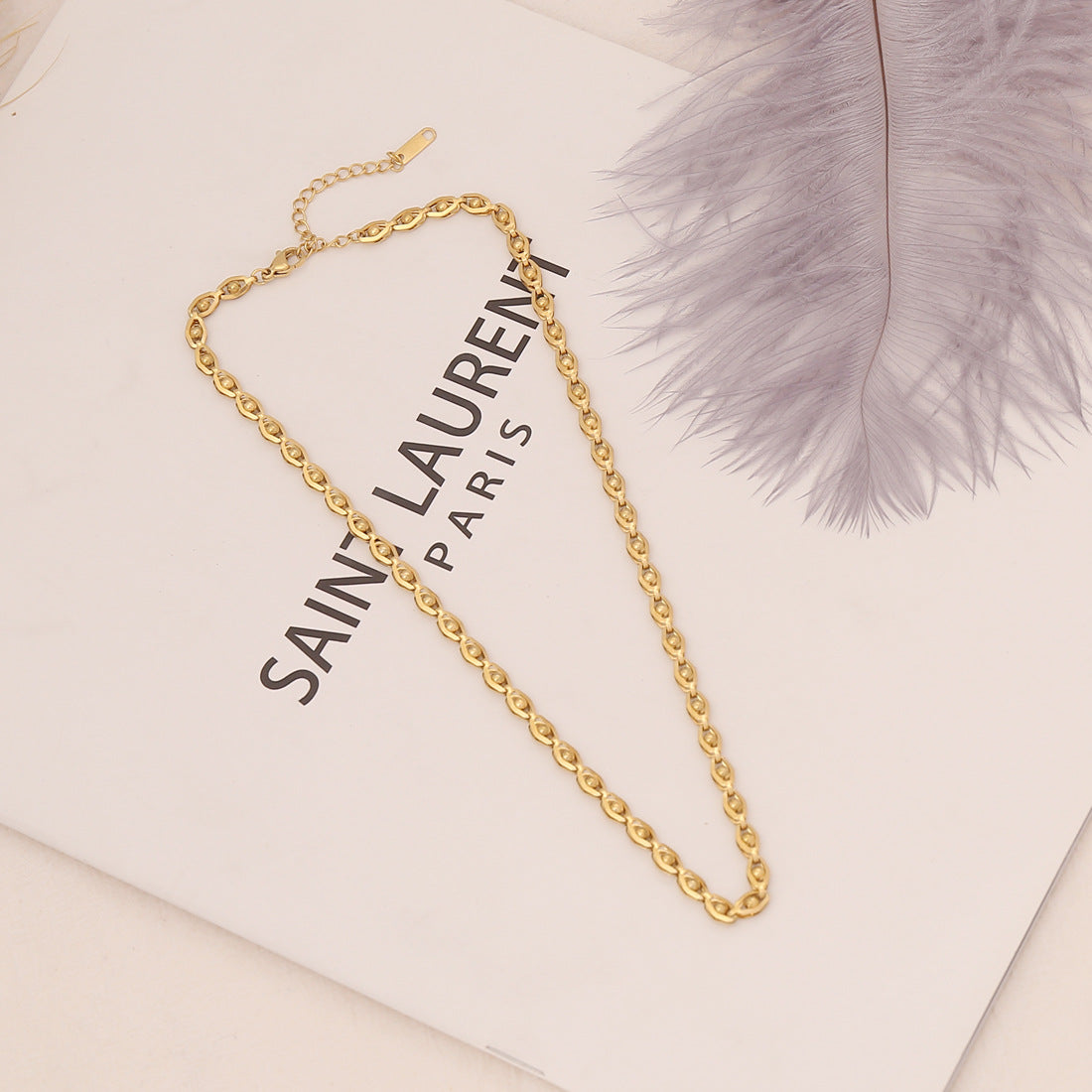 Stainless Steel Bohemian Natural Stone Multi-Layer Eye Necklace