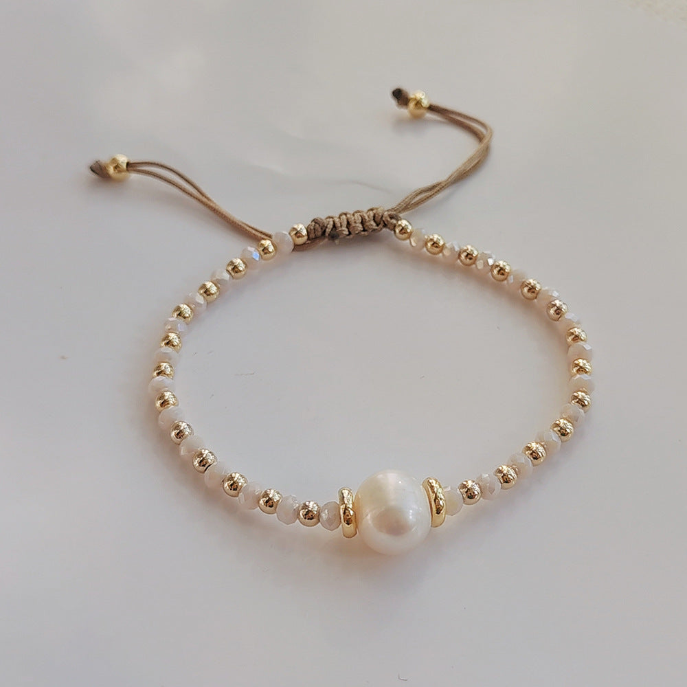 Fashion Star Moon Heart Pearl Rhinestone Bracelet
