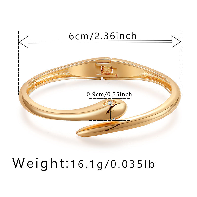 Simple Style Gold Plated Women's Fashion Bangle