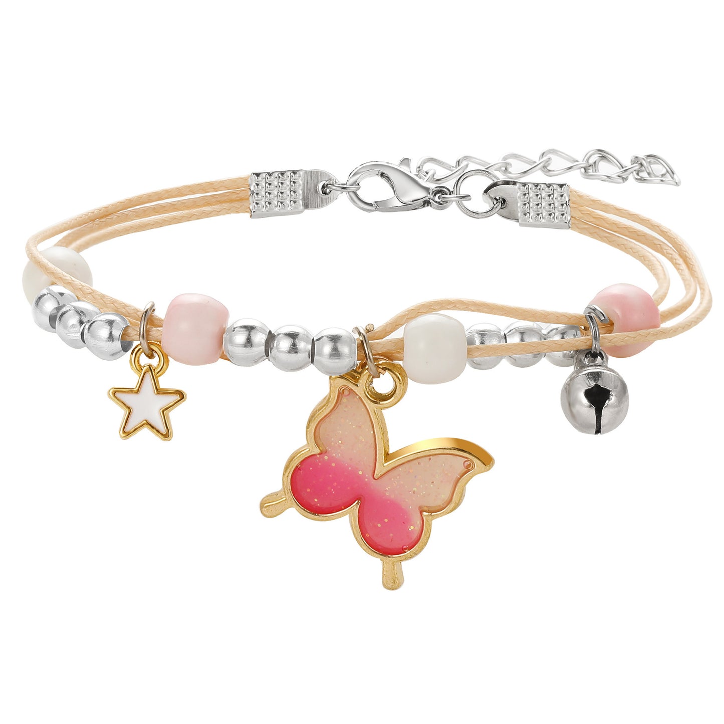 Ethnic Ceramic Beads Ice Cream Charm Bracelet