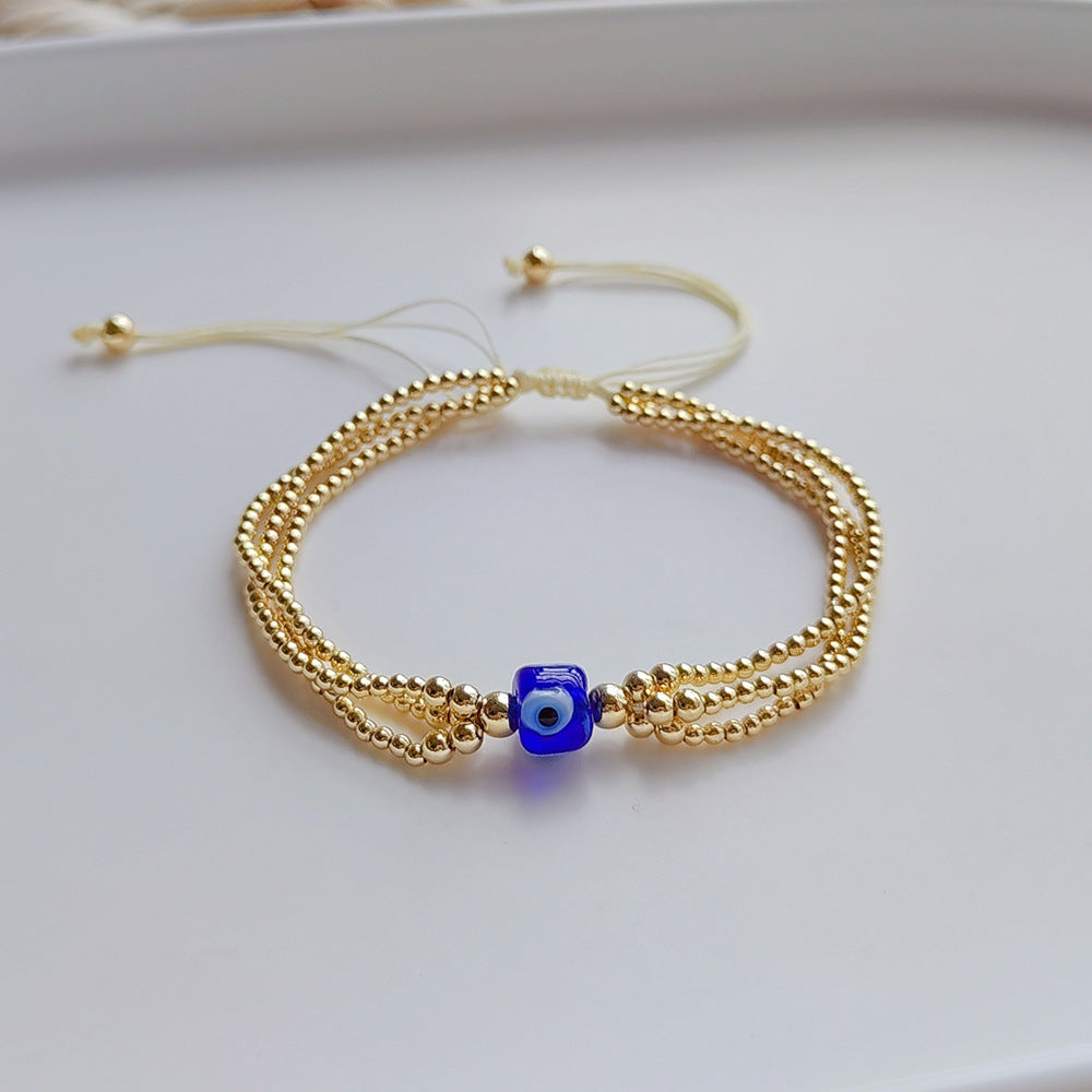 Fashion Star Pearl Gold-Plated Beaded Bracelet Set