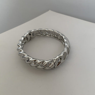 Casual Hip-Hop Gold Plated Adjustable Alloy Bangle Bracelet