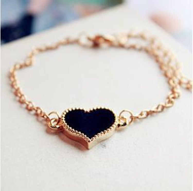 Fashion Heart Clover Alloy Plated Women's Bracelet