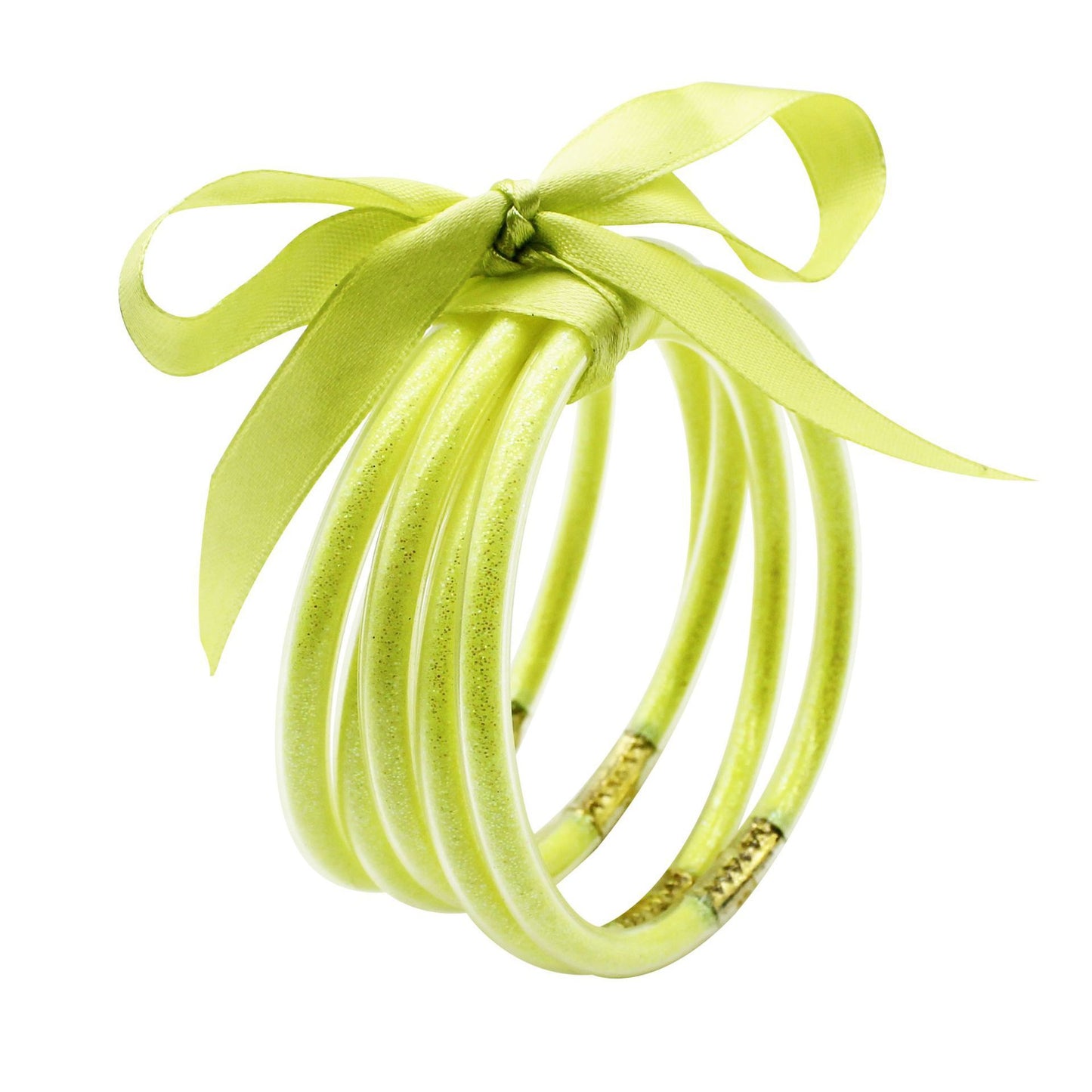 Fashion Multi-Layer Silicone Ribbon Glitter Women's Bangle Bracelet