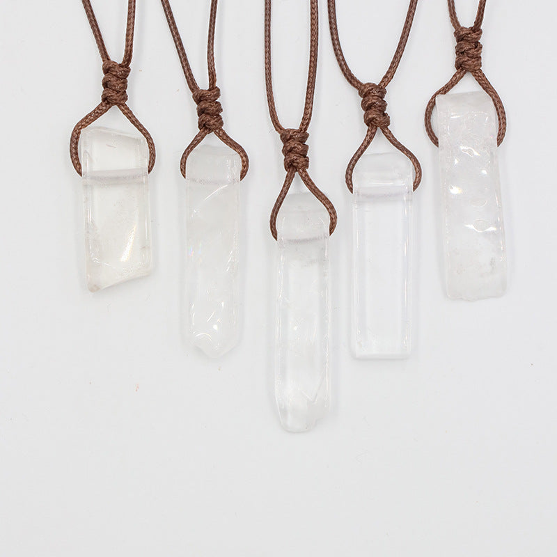 Amethyst and Red Agate Irregular Gemstone Pendant Necklace