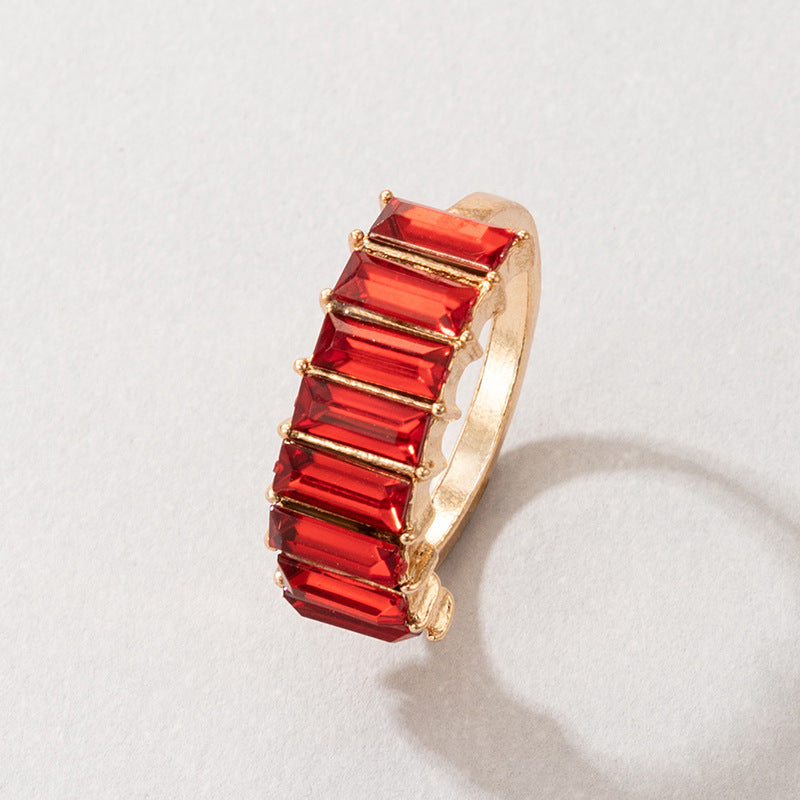 Wholesale Fashion Multicolor Gemstone Ring for Women - Trendy Minimalist Style