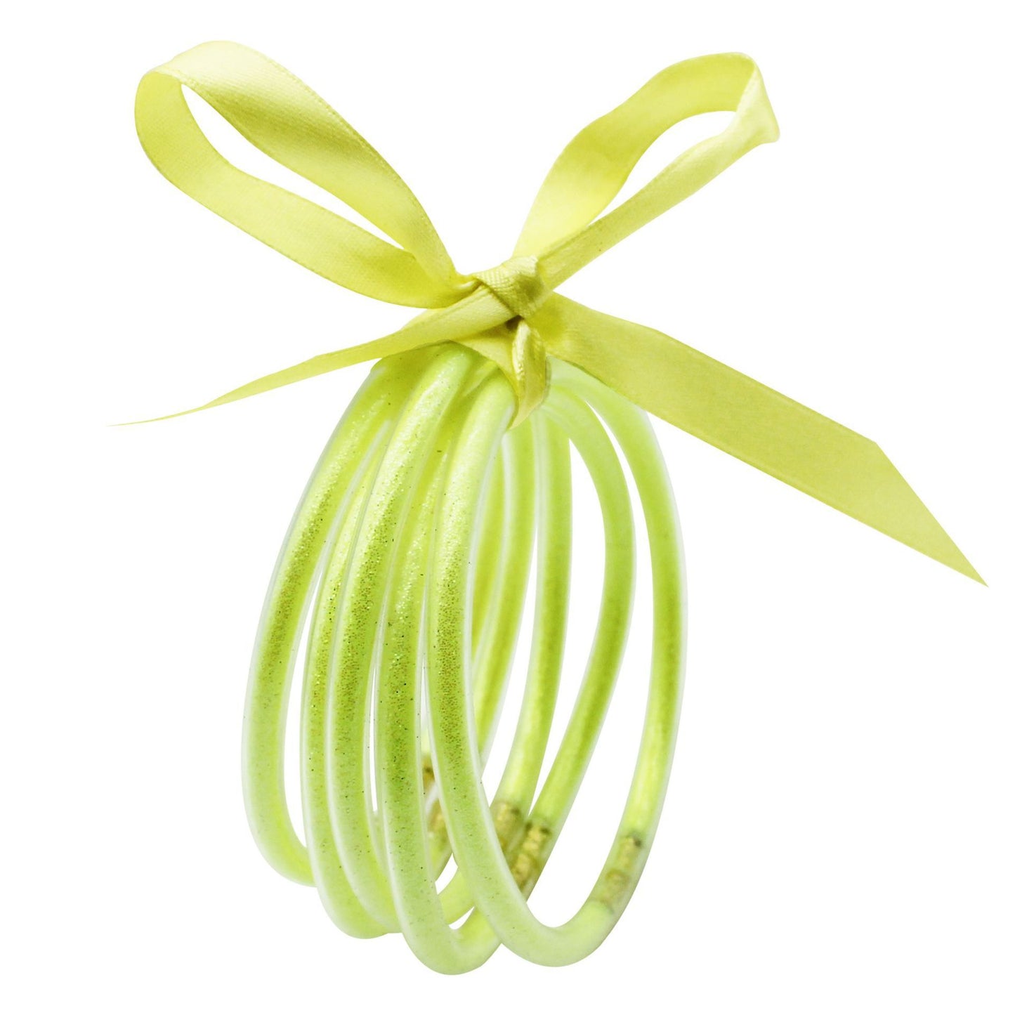 Fashion Multi-Layer Silicone Ribbon Glitter Women's Bangle Bracelet