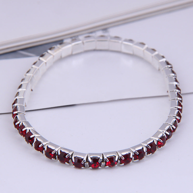 Fashion Minimalist Single Row Rhinestone Bracelet
