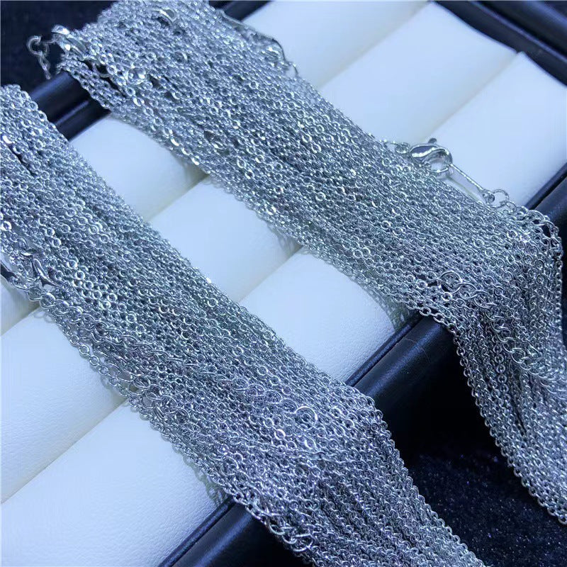 Simple Geometric Gold Plated Stainless Steel Necklace with Lobster Clasp Chain