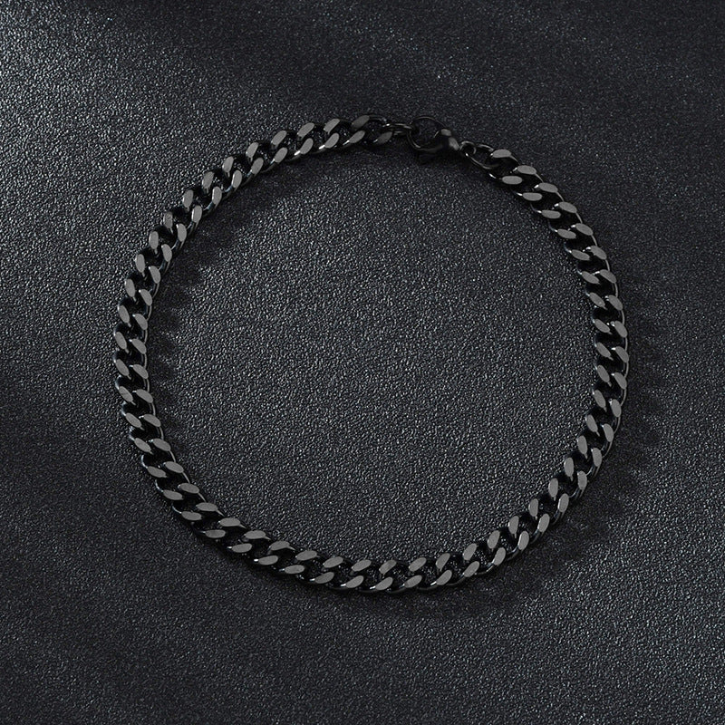 Simple Cuban Chain Titanium Steel Bracelet - Fashion Hip Hop Style