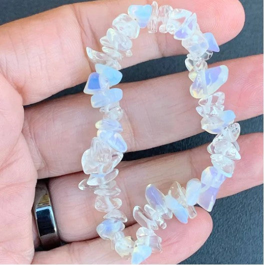 Irregular Crystal Beaded Natural Stone Energy Bracelet