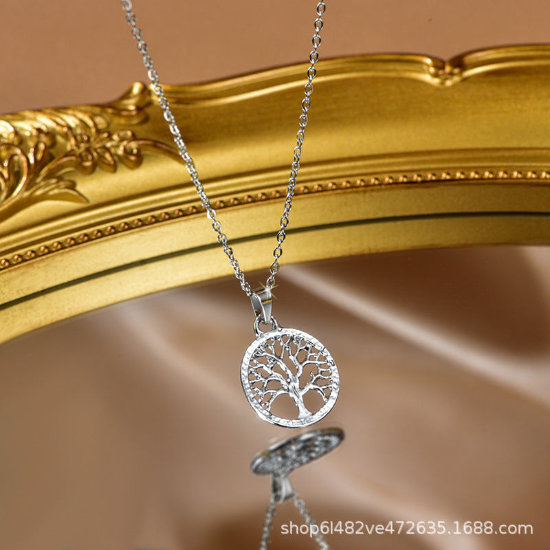 Fashion Star Rabbit Titanium Steel Necklace with Artificial Pearls and Rhinestones