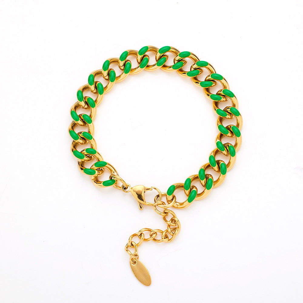New Color Hemp Rope Hand-woven Bracelet with Titanium Steel Charm
