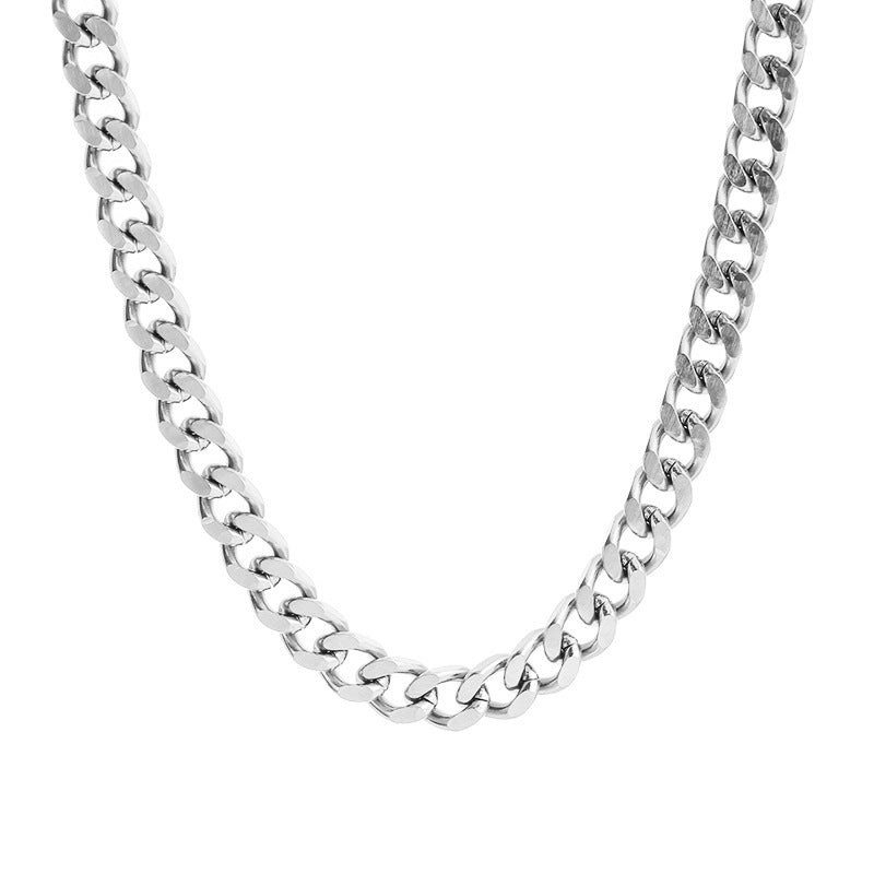 Fashion Simple Thick Titanium Steel Clavicle Chain Necklace for Women