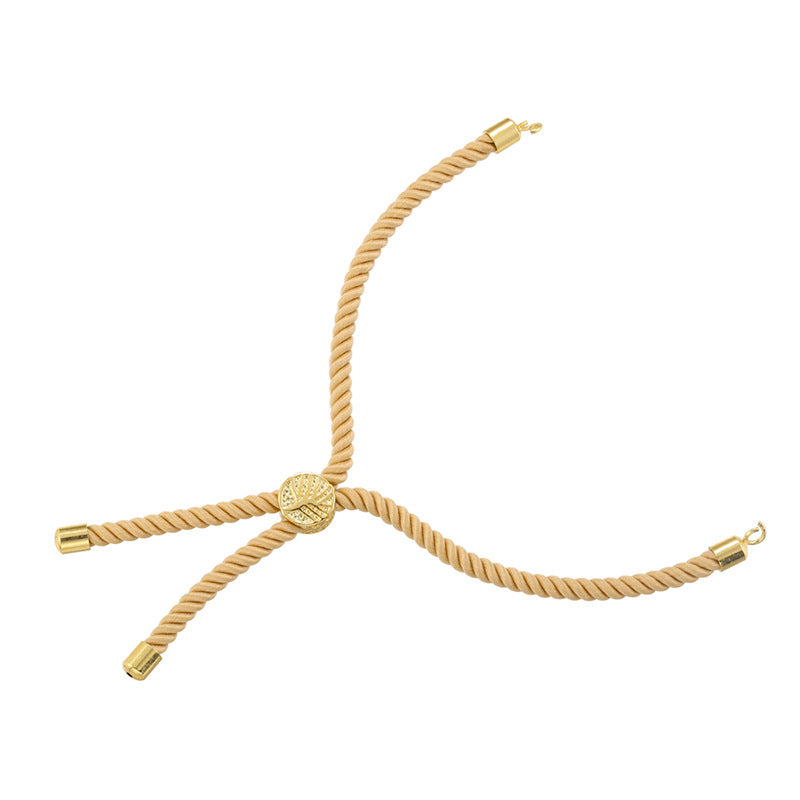 18K Gold Plated Tree of Life Adjustable Rope Bracelet