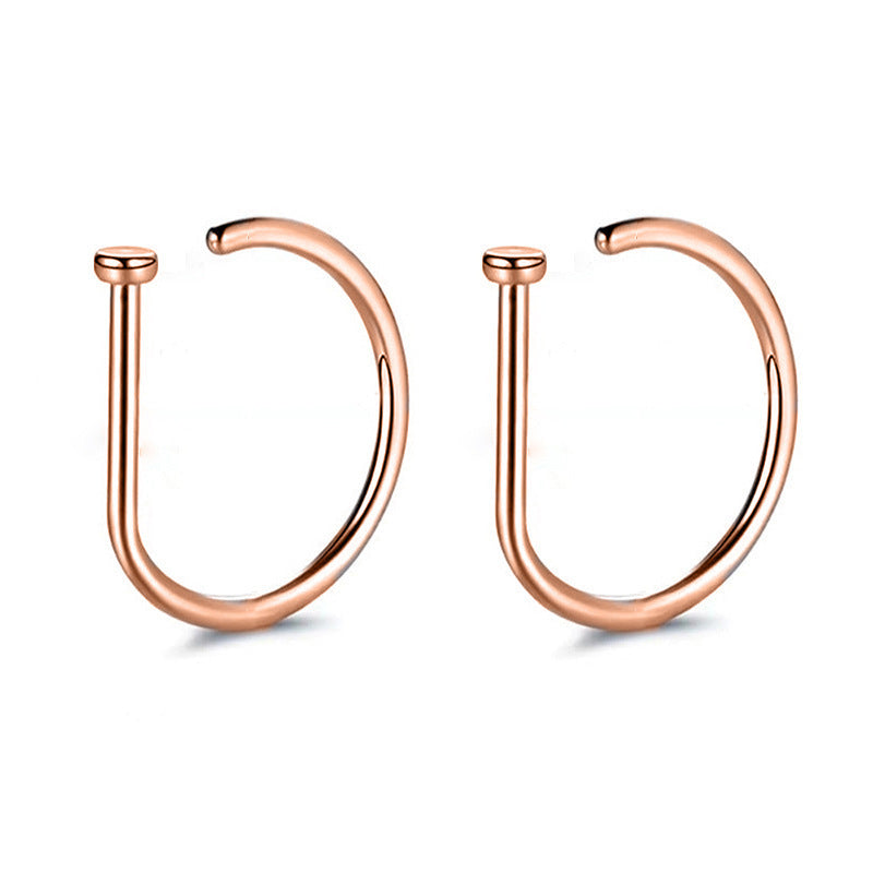 Simple Style Solid Color Copper Nose Ring Wholesale
