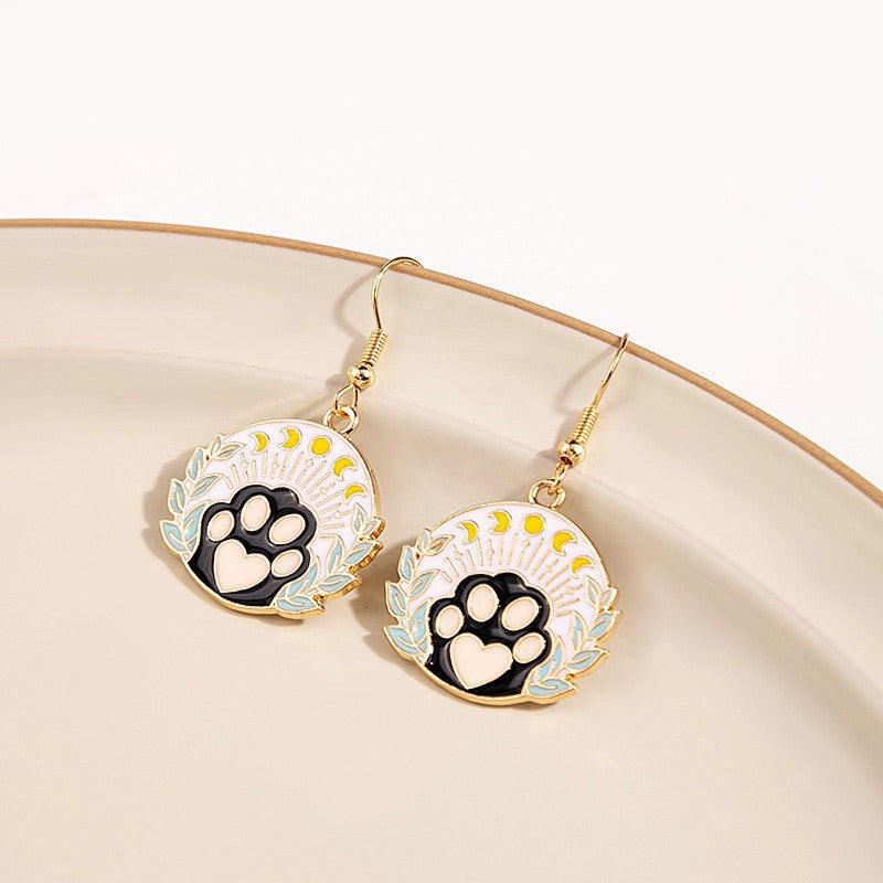 1 Pair Cute Cartoon Cat Alloy Plated Women's Earrings