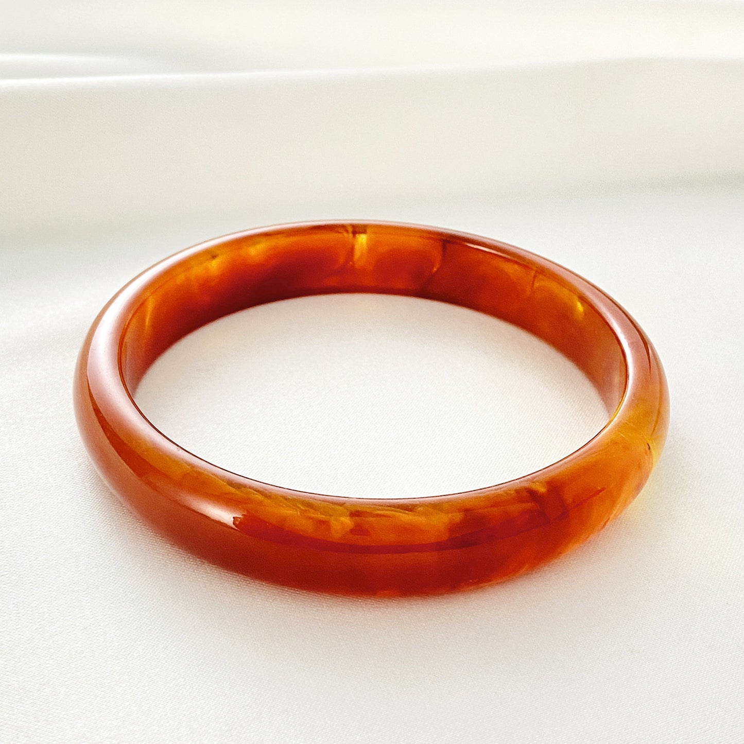 Simple Geometric Marble Pattern Acrylic Women's Bangle Bracelet