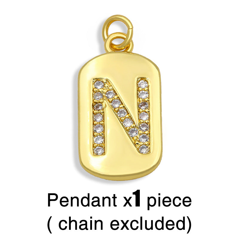 Hip-hop Retro 26 Letters Pendant Necklace