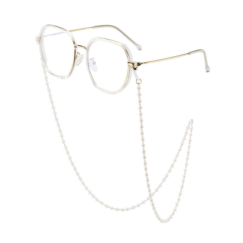 Korean Fashion Retro Peace Tag Sweater Necklace with Eyeglass Holder Chain