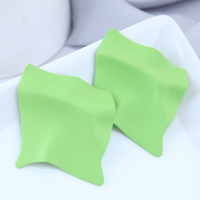 Fluorescent Geometric Metal Earrings for Women