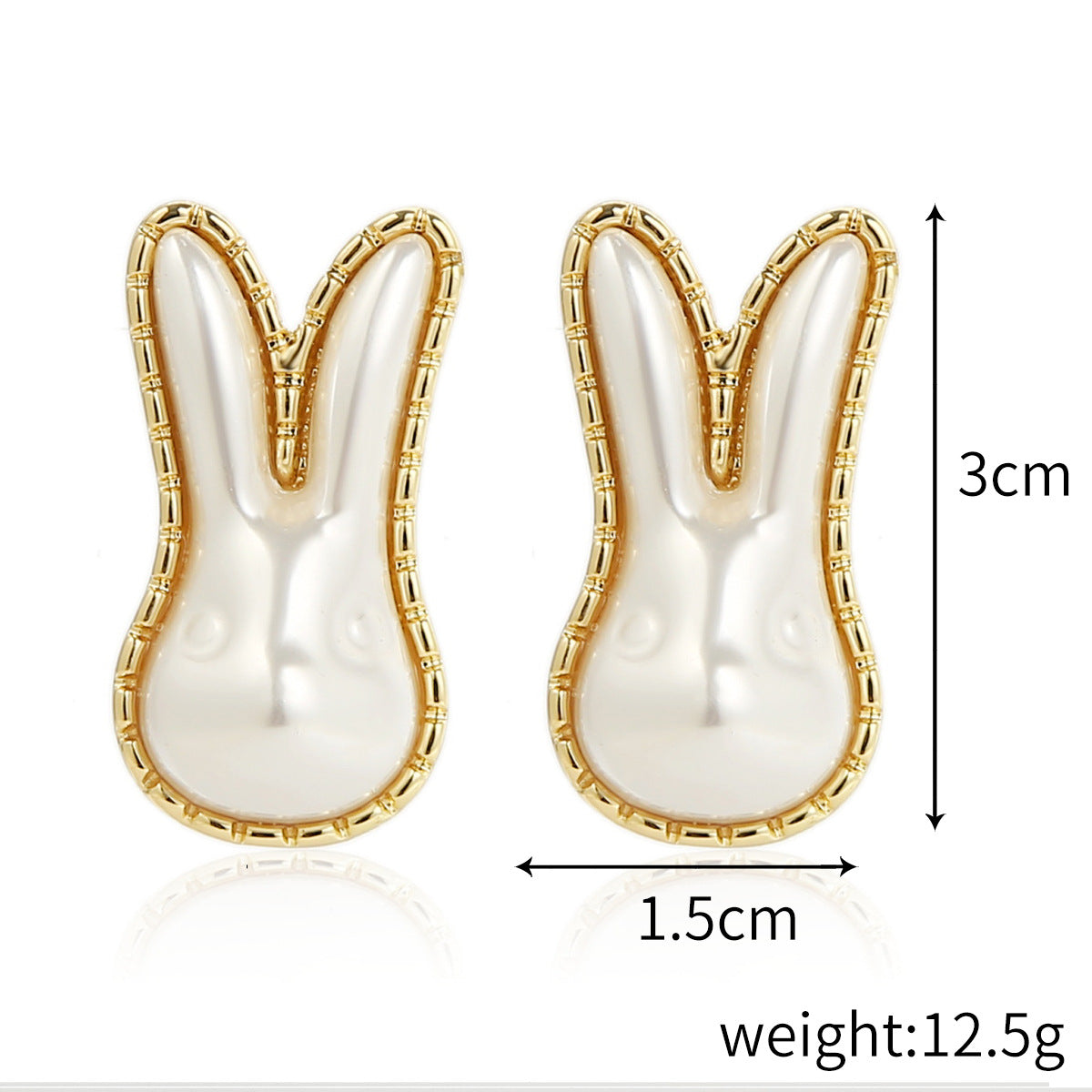 Vintage Pearl Heart Rhinestone Earrings