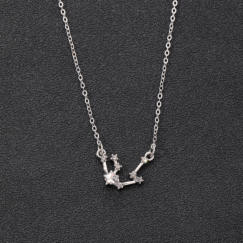 Starry Sky Zodiac Constellation Pendant Necklace