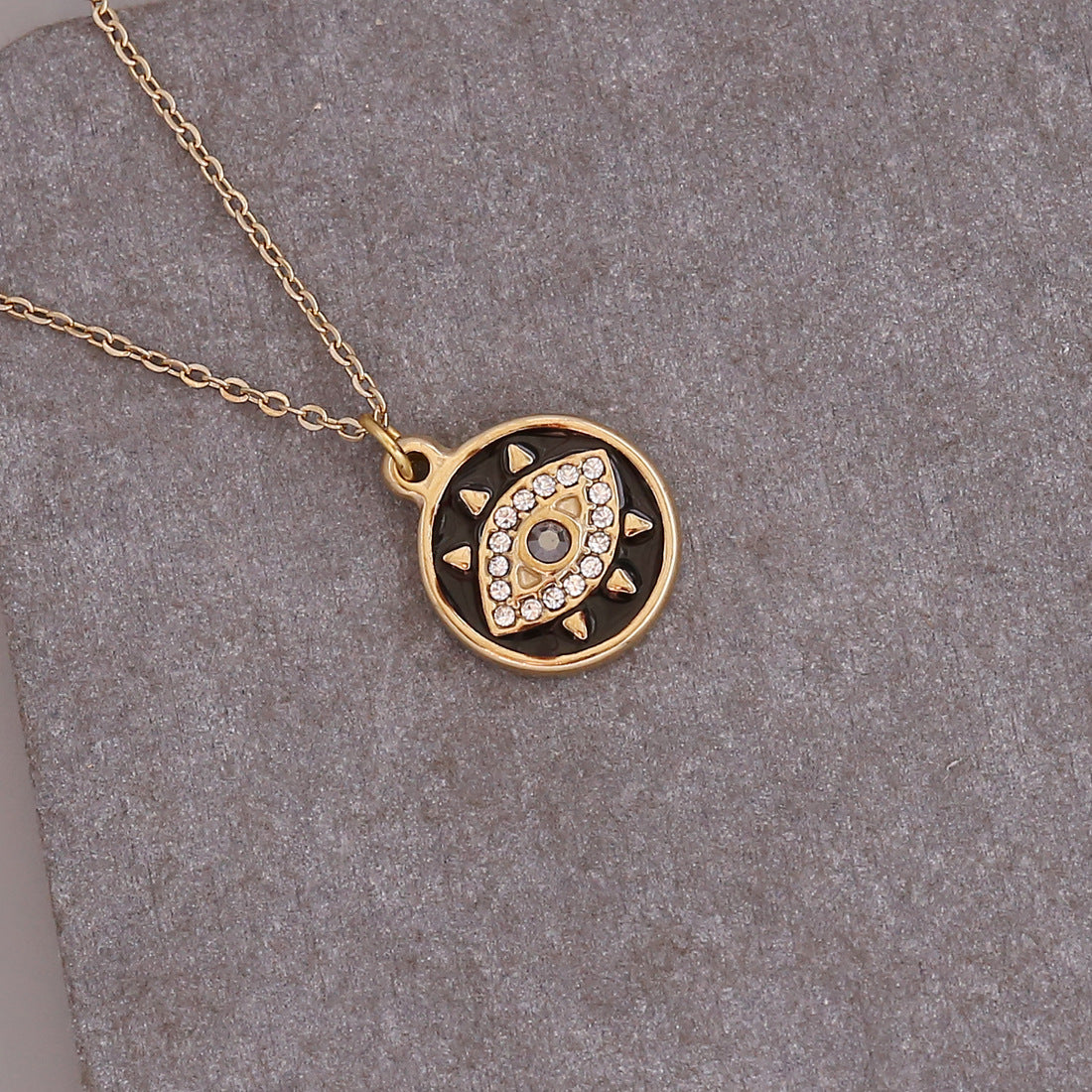 Bull Head Moon Eyes Stainless Steel Pendant Necklace