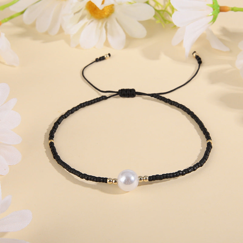 Fashion Star Moon Heart Pearl Rhinestone Bracelet