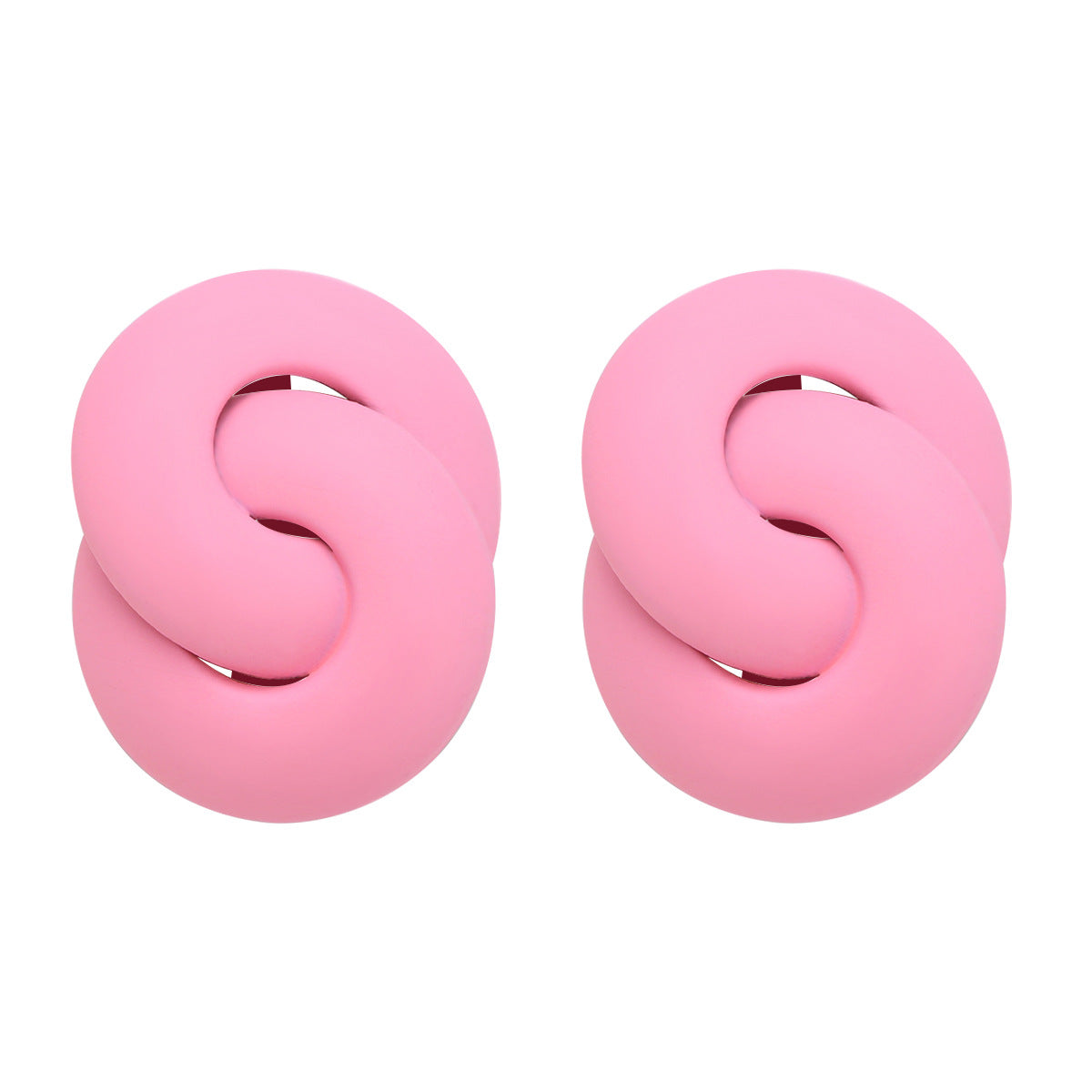 Fashionable Candy Color Metal Star and Heart Drop Earrings