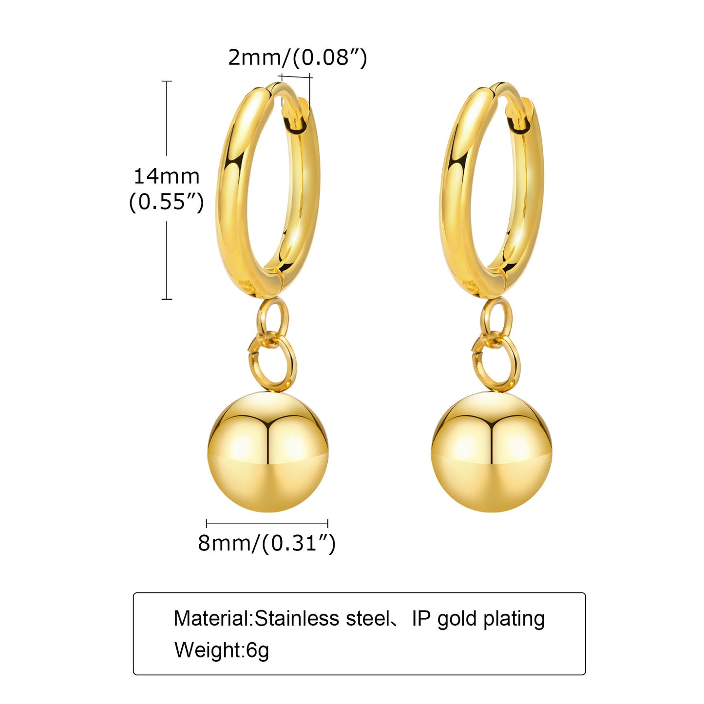 1 Pair 18K Gold Plated Star and Twisted Hoop Stainless Steel Drop Earrings with Zircon Inlay