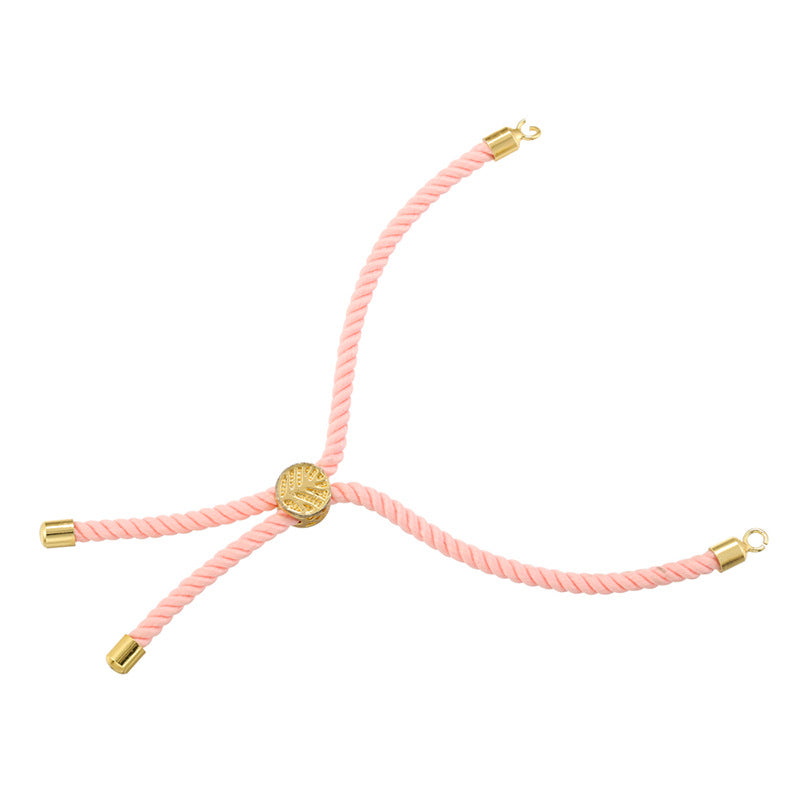 18K Gold Plated Tree of Life Adjustable Rope Bracelet