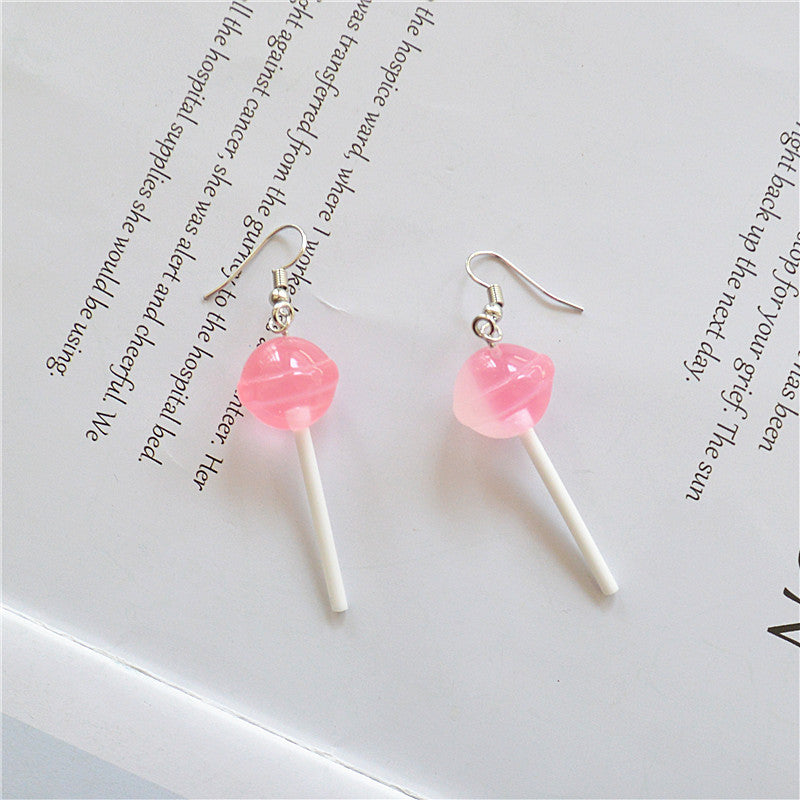 1 Pair Fashion Resin Lollipop Drop Earrings for Women