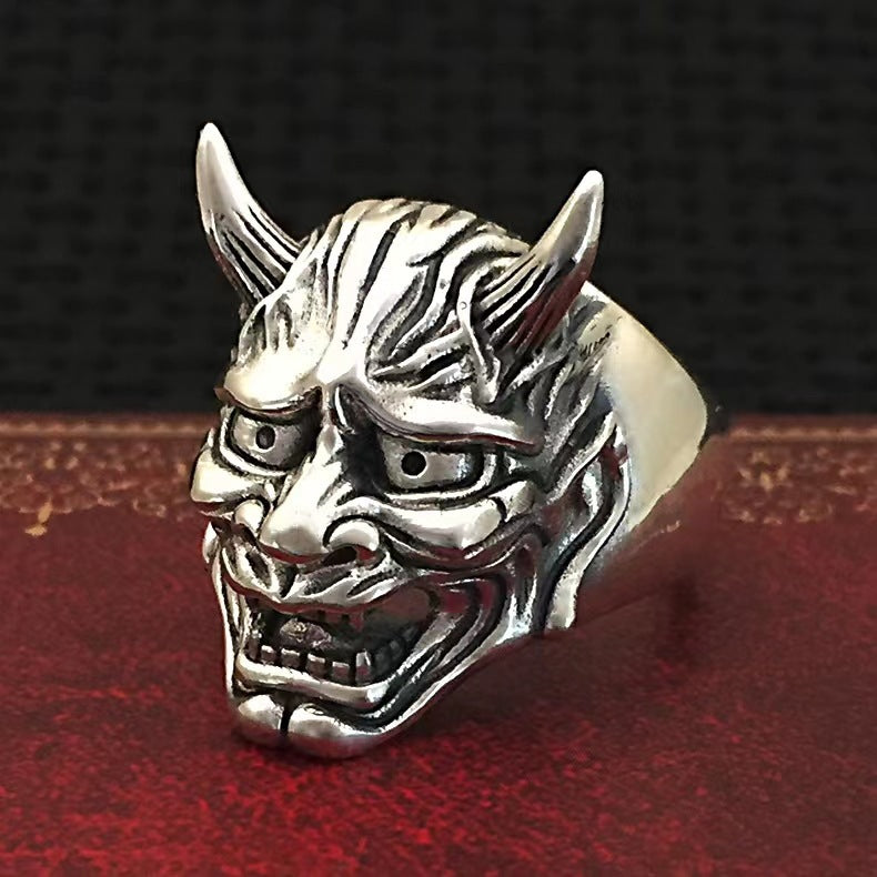 Retro Punk Cross Eagle Dragon Alloy Men's Open Ring - Vintage Hip Hop Style Chinese Inspired Ring