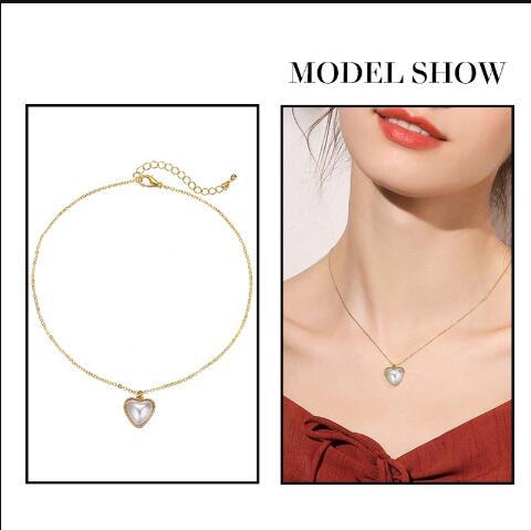 Fashion Pearl Pendant OT Buckle Statement Alloy Necklace