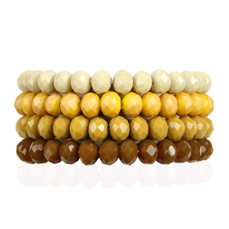 Fashion Crystal Beaded Elastic Bracelets for Women