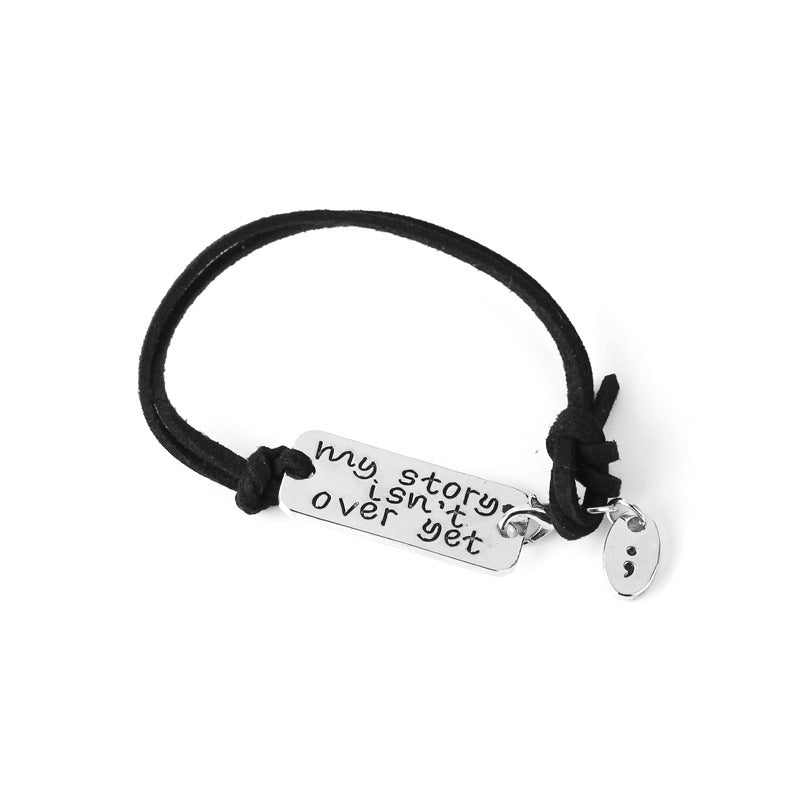 New Fashion Letters My Story Isn't Over Yet Lettering Alloy Inspirational Bracelet Wholesale Nihaojewelry