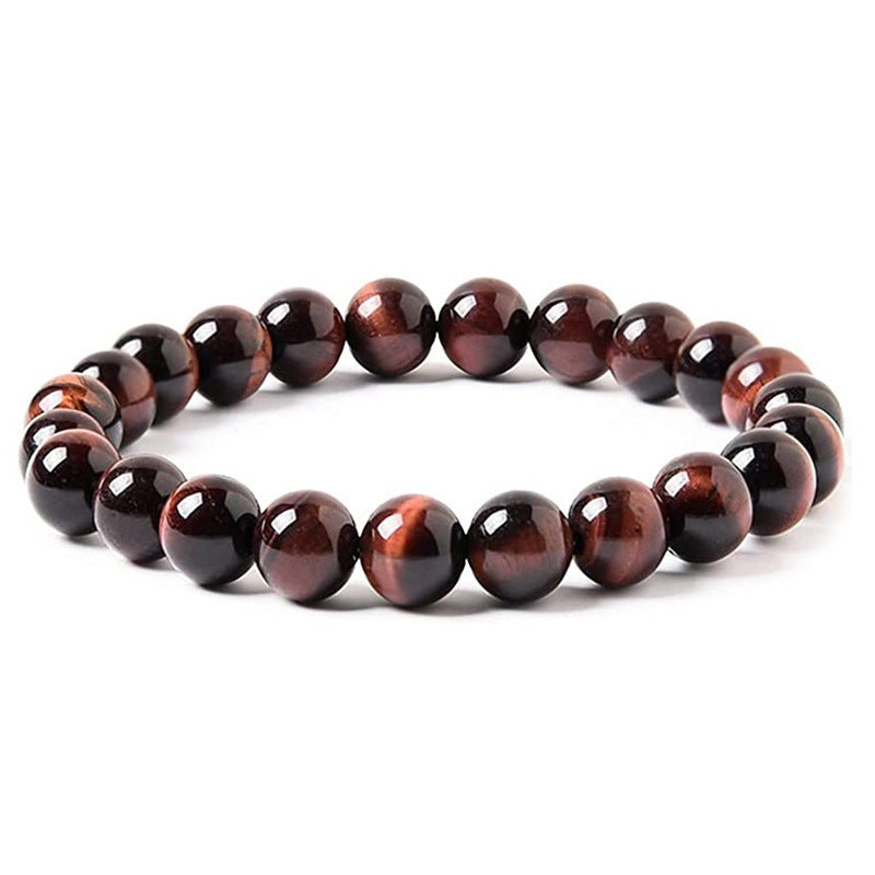 Retro Geometric Obsidian & Tiger Eye Unisex Bracelet