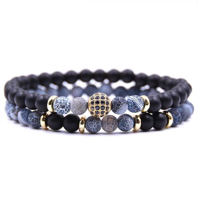 Copper Geometric Tiger Eye Beaded Bracelet - Natural Stone Jewelry