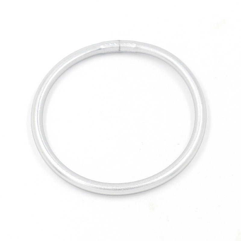 Geometric Unisex Polyester and Metallic PVC Silicone Bracelets