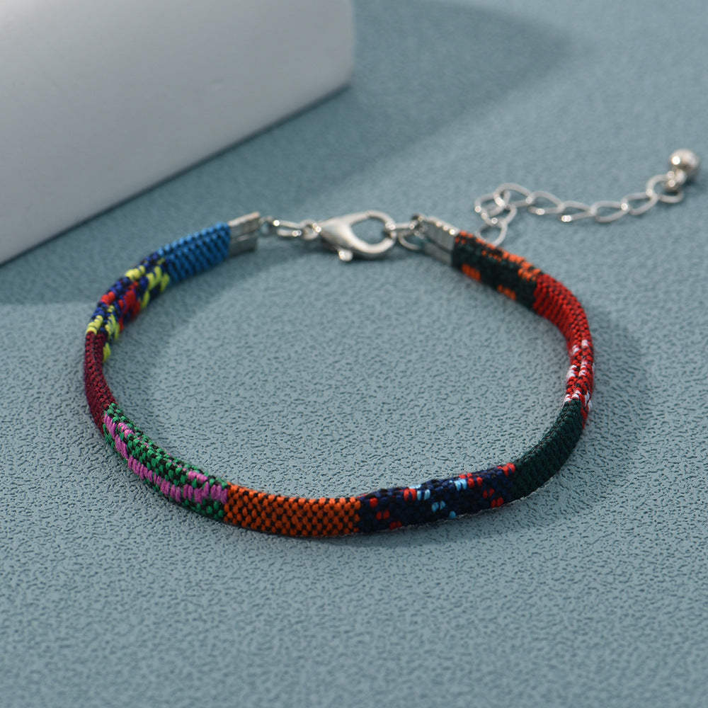 Bohemian Geometric Woven Cloth Bracelet