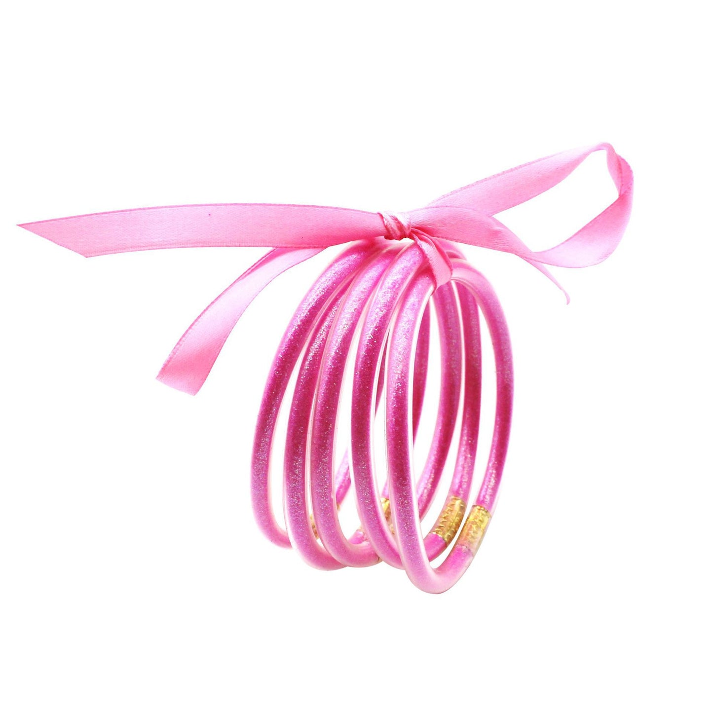 Fashion Multi-Layer Silicone Ribbon Glitter Women's Bangle Bracelet