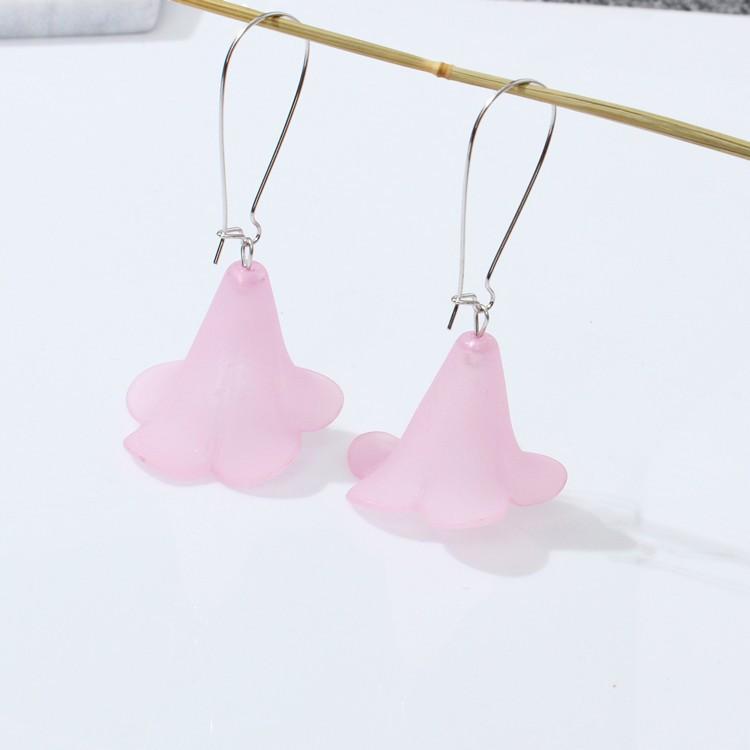 Korean Lotus Flower Petal Long Tassel Earrings