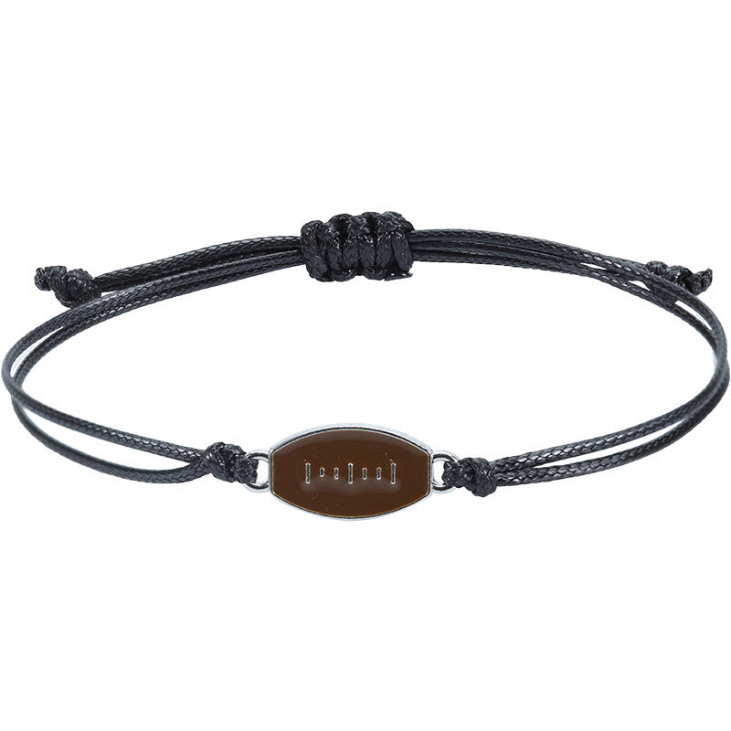 Simple Style Sports Fan Adjustable Wax Cord Bracelet
