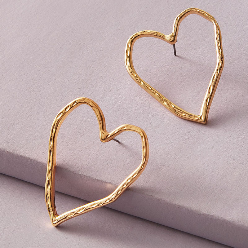 Fashion Heart Alloy Earrings Set